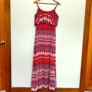 Colorful summer maxi dress size L from Tulle brand/small boutique